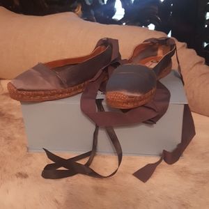 Lanvin ballerina silk flats espadrilles